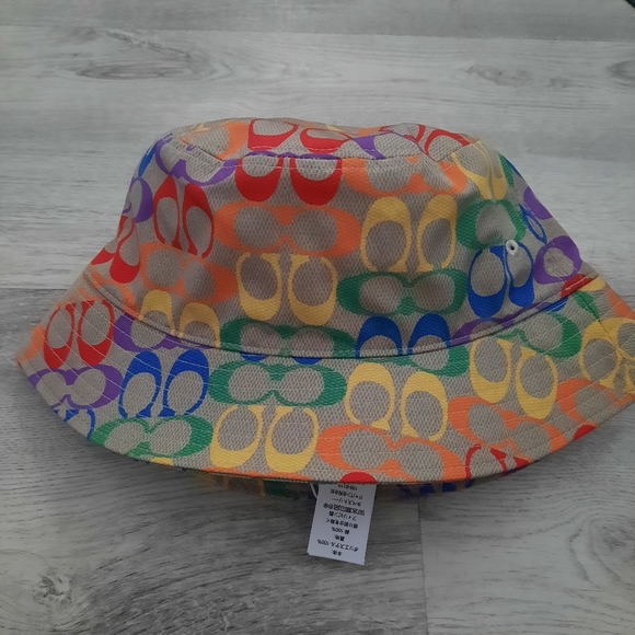Coach Rainbow Signature Bucket Hat - Picture 2 of 8